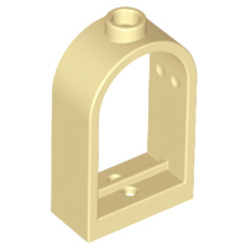 Raam 1x2x2 2/3 ronde bovenkant Tan